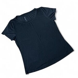 Boody EcoWear Black Bamboo Viscose Sustainable Crew Neck T-Shirt Womens Size M